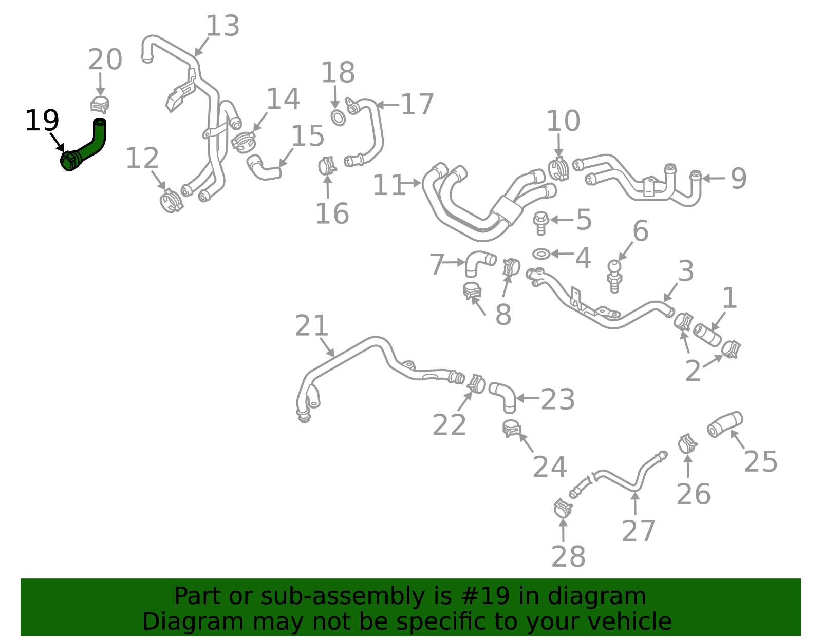 Coolant Hose Reliable OEM Engine Cooling 7L6 122 073 H AutoNation Parts coolant-hose-reliable-oem-engine-cooling-7l6-122-073-h-autonation-parts