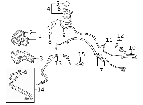 Pump & Hoses for 2013 Mitsubishi Lancer #0