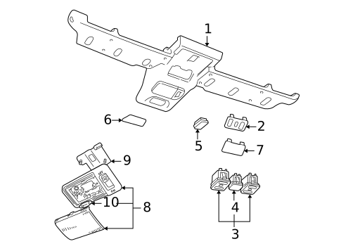 Overhead Console for 2002 Land Rover Discovery #1