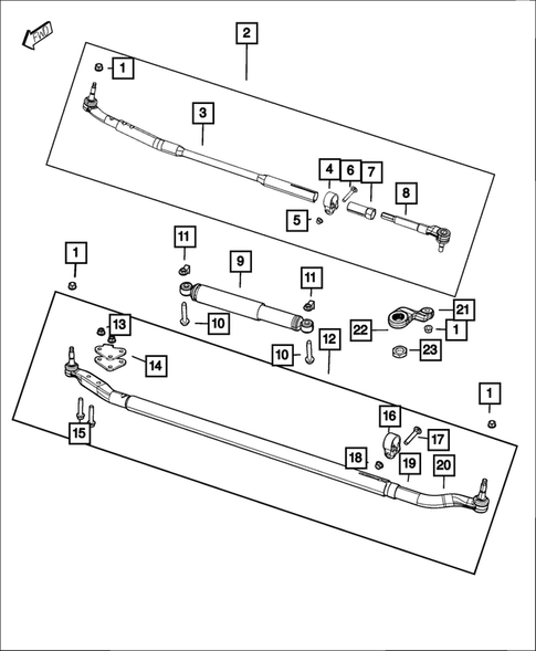 Steering Linkage, and Steering Shock for 2017 Ram 3500 #1