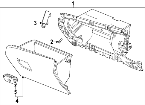 Glove Box for 2022 Chevrolet Suburban #1
