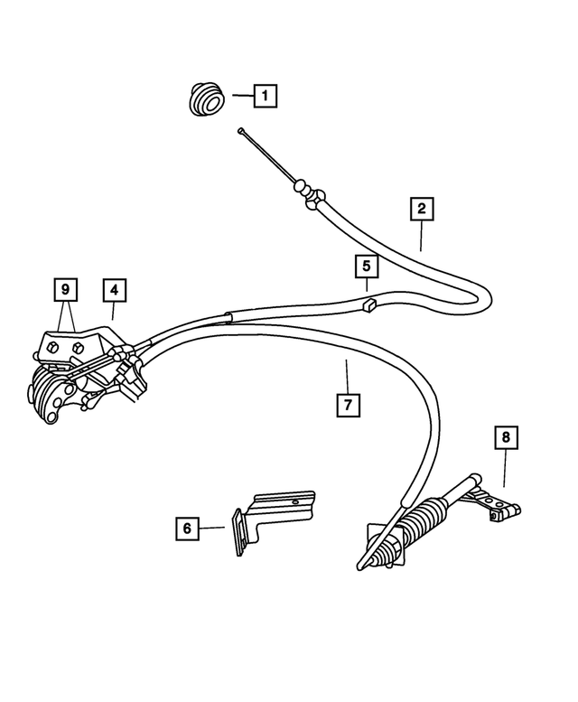 4861466AA - : Trans Kickdown Cable for Mopar Image