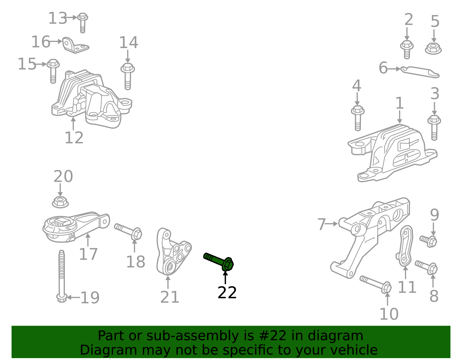 2015-2025 GM Multi-Purpose Bolt 11611642 GM | GMPartsDirect.com