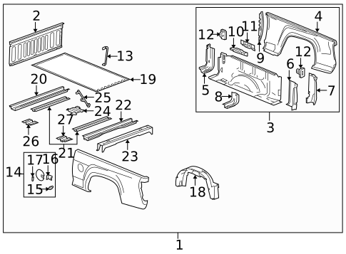 Front & Side Panels for 2005 Chevrolet Colorado #1