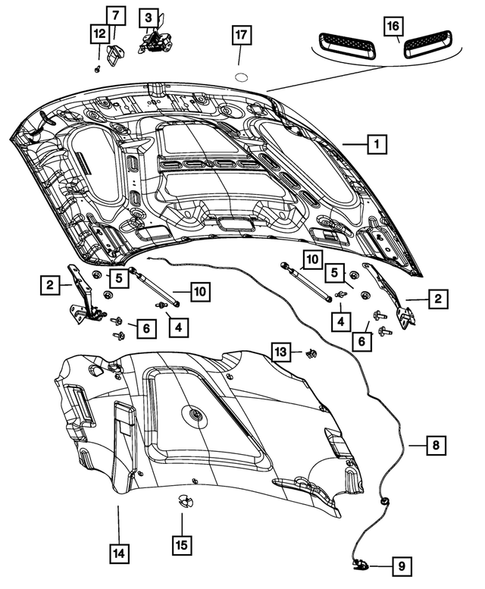 Hood and Hood Release for 2012 Ram 1500 #0