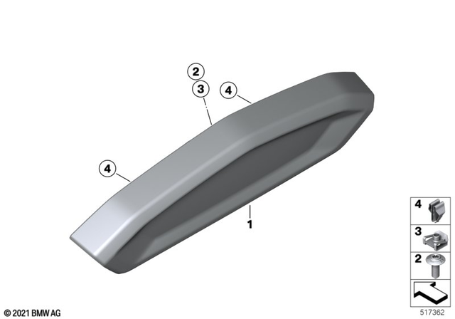 46631540788 - Frame and Mounting Parts: Hutze Staufach Mobiltelefon - Rohteil/blank for BMW-Motorrad Image