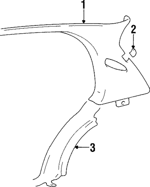 Interior Trim - Quarter Panels for 1998 Hyundai Sonata #0