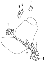 K20A57940H20 - Electrical: Lap Belt Assembly for Kia: Sephia Image