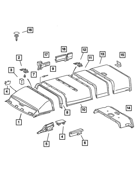 Headliner and Visor for 2003 Dodge Sprinter 3500 #2