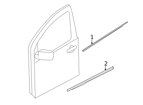 Exterior Trim - Front Door for 2017 Nissan Frontier #0