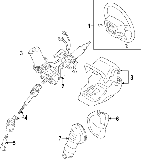 Steering Column for 2014 Toyota RAV4 #0