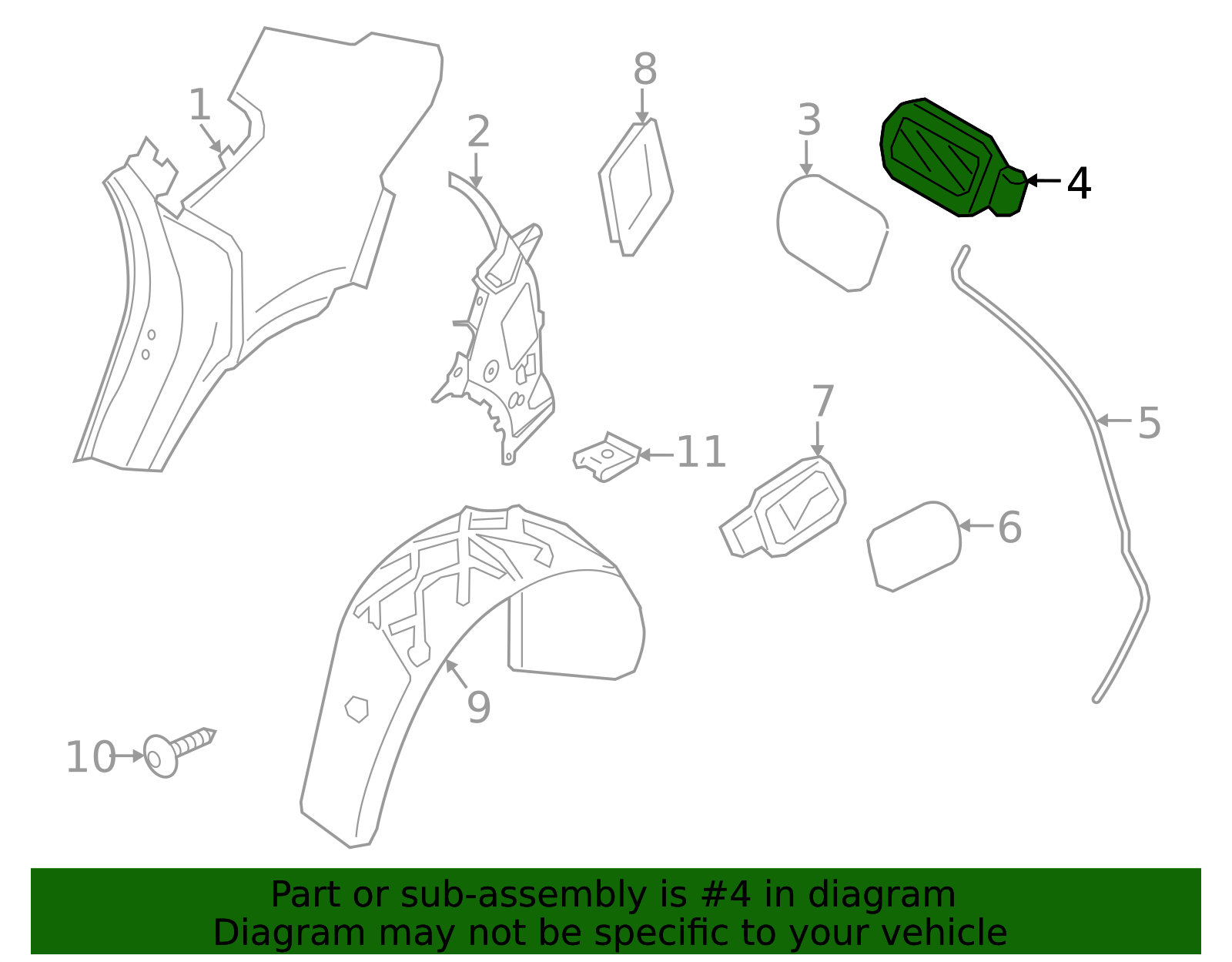Fuel Pocket - Porsche (9Y0-809-857-D)