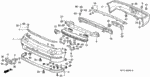 71544SR2000 - Interior/Bumper: SEAL, RR. BEAM (UPPER) for Acura Image