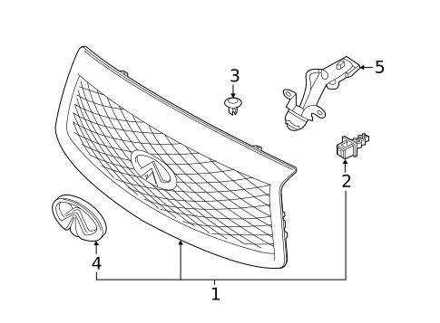 Grille & Components for 2019 INFINITI QX80 #0