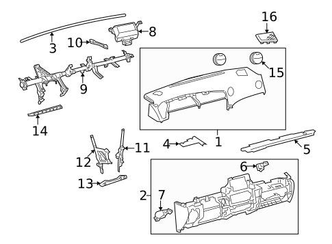 Instrument Panel for 2009 Toyota Matrix #0