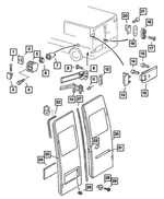 5104451AA - Exterior Ornamentation: Rear Door Nameplate for Mopar Image image