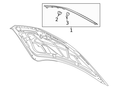 Exterior Trim - Hood for 2014 Cadillac ELR #0