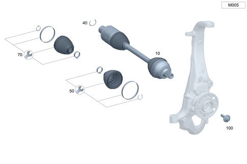 Front Axle Shaft for 2025 Mercedes-Benz EQE 500 SUV #0