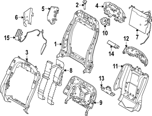 Driver Seat Components for 2024 Lincoln Nautilus #1