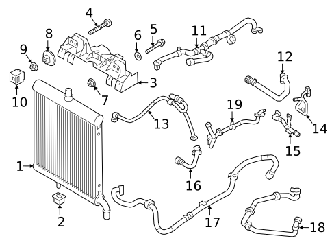 Radiator & Components for 2019 Land Rover Discovery #6