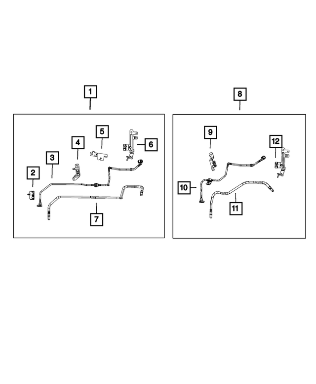 52030224AH - Fuel and Accelerator Pedal: Fuel Supply And Vapor Line Bundle for Mopar Image