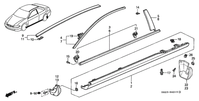 Molding - Protector for 2001 Honda Accord #0