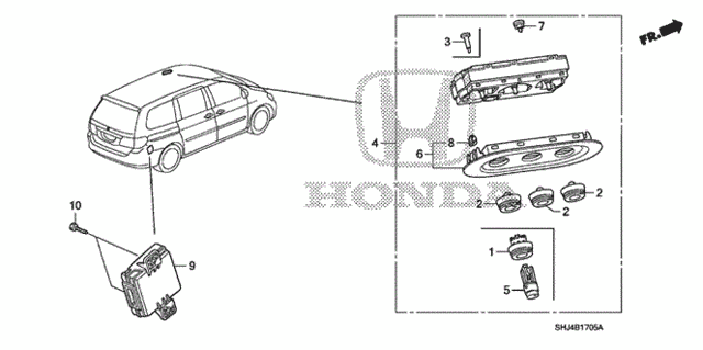 Heater Control (RR.) for 2007 Honda Odyssey #0