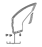 88969773 - Body: Door Weather-strip for Pontiac: Vibe Image