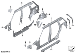 41007408794 - Bodywork: Supporting Strut,Whl House,Interior Rght for Mini: Cooper, Cooper ALL4, Cooper S, Cooper S ALL4, Cooper SE ALL4, JCW ALL4 Image image