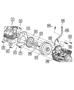 6503523 - Automatic Transaxle 4 Speed: Hex Head Bolt for Mopar Image