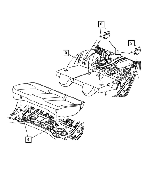 Rear Seats - Second Row - Adjusters, Recliners, Shields and Risers for 2011 Chrysler 200 #0