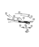 5182436AA - Electrical: Front Wiper Arm, Right for Mopar Image