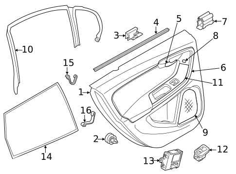 Interior Trim - Rear Door for 2017 Volvo S60 Cross Country #0