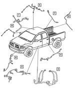 56051095AB - Electrical: Electric Back Light Wiring for Dodge: Ram 1500, Ram 2500, Ram 3500 Image
