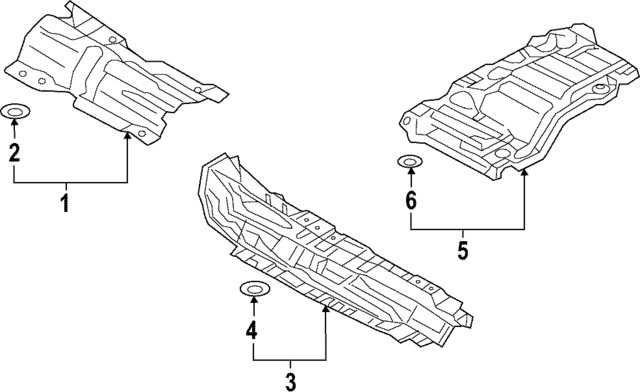 8V0825613 - Exhaust: Front Shield for Audi Image