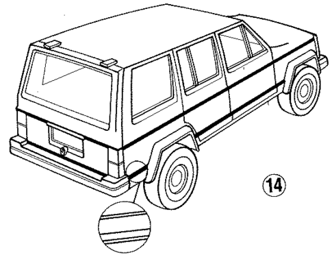 Stripe Tape for 1996 Jeep Cherokee #0