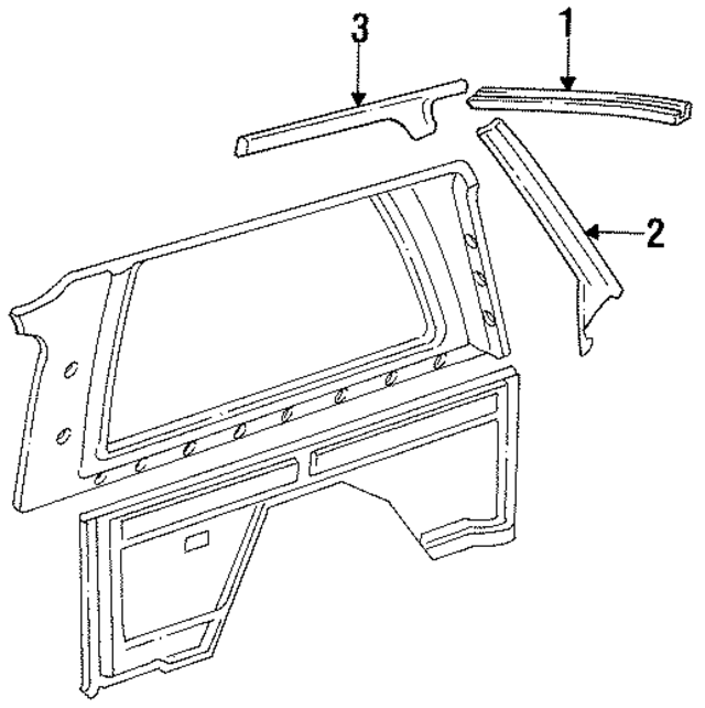 L548JS8 - Body: Windshield Trim for Mopar Image