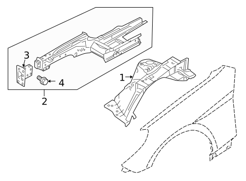 Structural Components & Rails for 2013 Hyundai Genesis Coupe #0