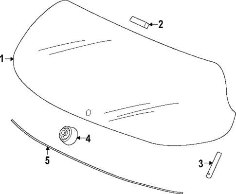 Glass - Lift Gate for 2024 Honda Pilot #0