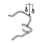 1J0122447GL - Cooling System: Hose for Volkswagen: Golf Image