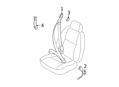 Front Seat Belts for 2007 Subaru Impreza #0