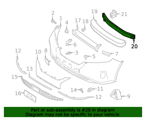 2019-2024 Nissan Murano Impact Bar 62030-9UF1A | OEM Parts Online