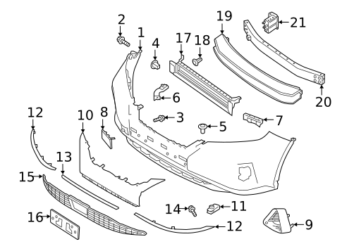 Bumper & Components - Front for 2024 Nissan Murano #0