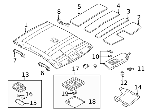 Interior Trim - Roof for 2002 INFINITI I35 #0