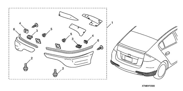 Rear Under Spoiler for 2011 Honda Insight #0