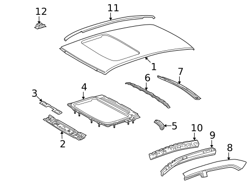 Exterior Trim - Roof for 2013 Toyota Corolla #0