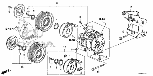 A/C Compressor (V6) for 2017 Honda Accord #0