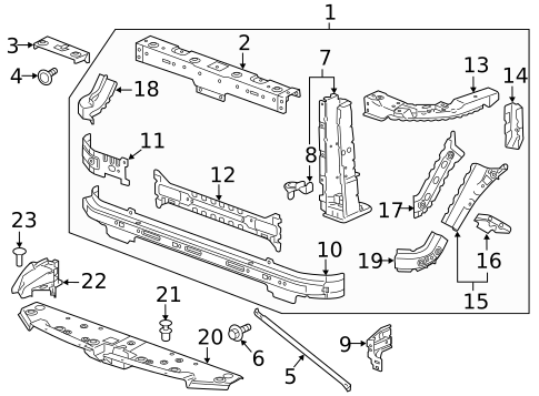 Radiator Support for 2016 GMC Canyon #0