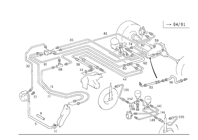 1149970482 - Springs, Suspension and Hydraulics: Hose for Mercedes-Benz Image image