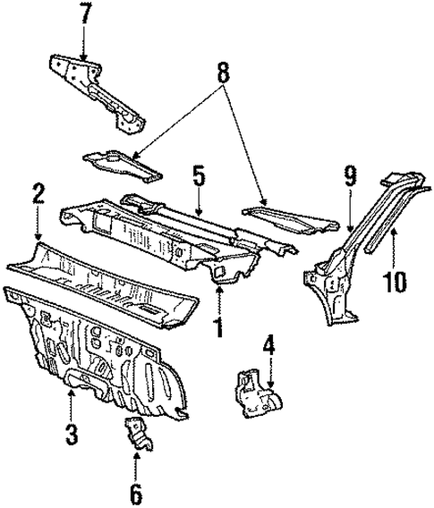 Cowl for 1990 Mitsubishi Sigma #0